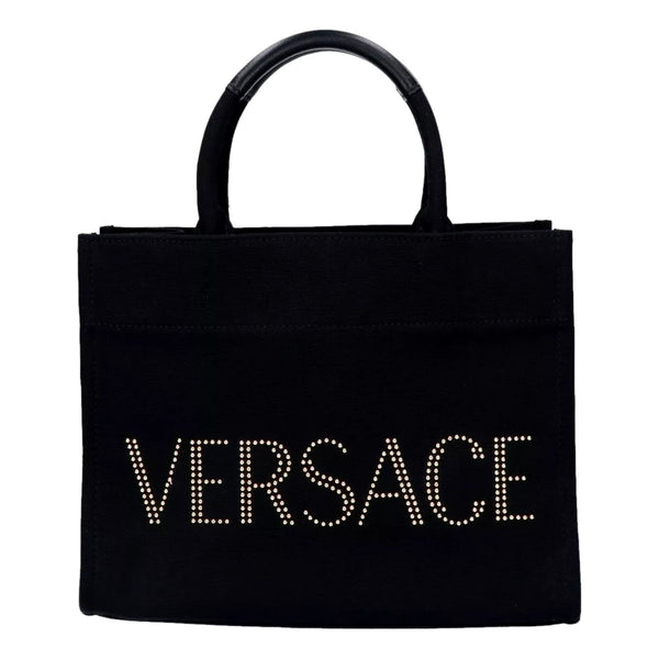 Nero Canvas Studded Logo Totebag