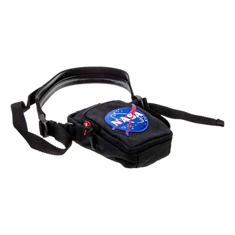 Nasa Logo Phone Holder Crossbody Bag Black Recycled Nylon