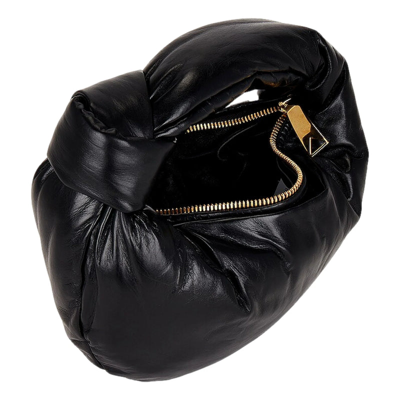 Jodie Mini Padded Top-Handle Handbag Black Nappa Leather