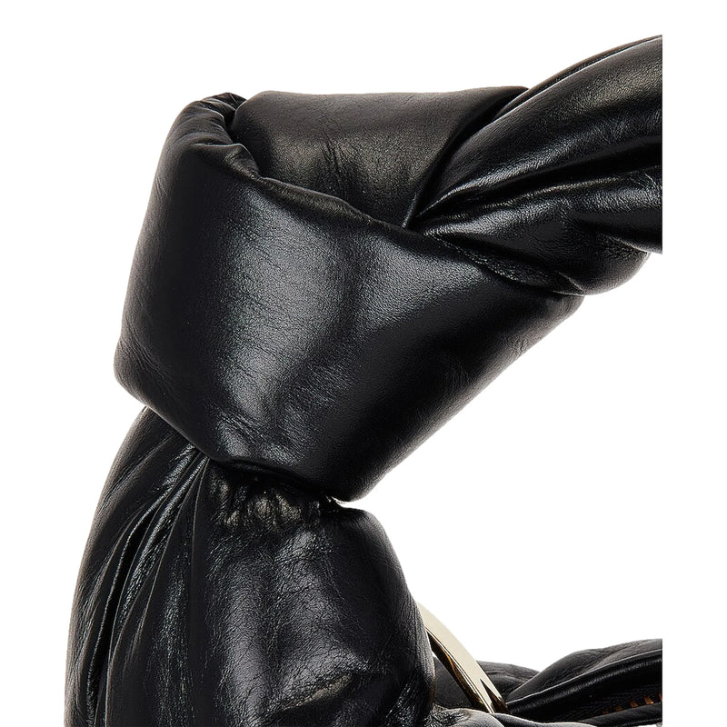 Jodie Mini Padded Top-Handle Handbag Black Nappa Leather