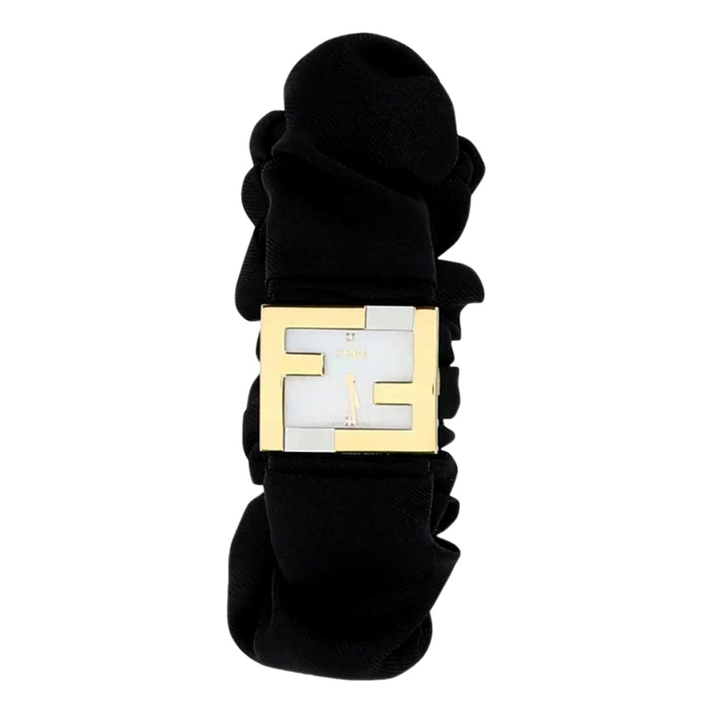 Fendimania Baguette Black Nylon Timepiece Watch