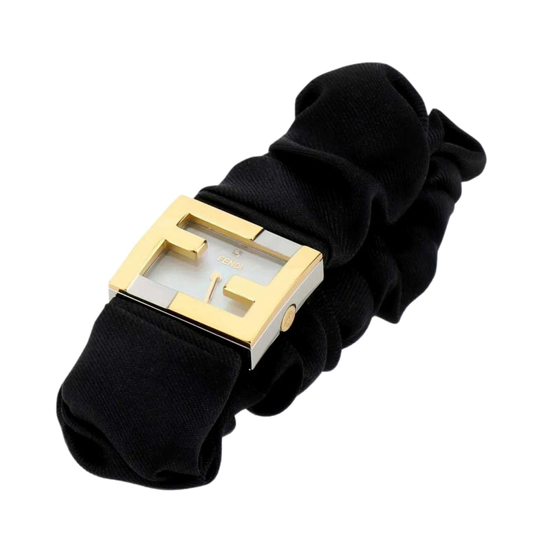 Fendimania Baguette Black Nylon Timepiece Watch