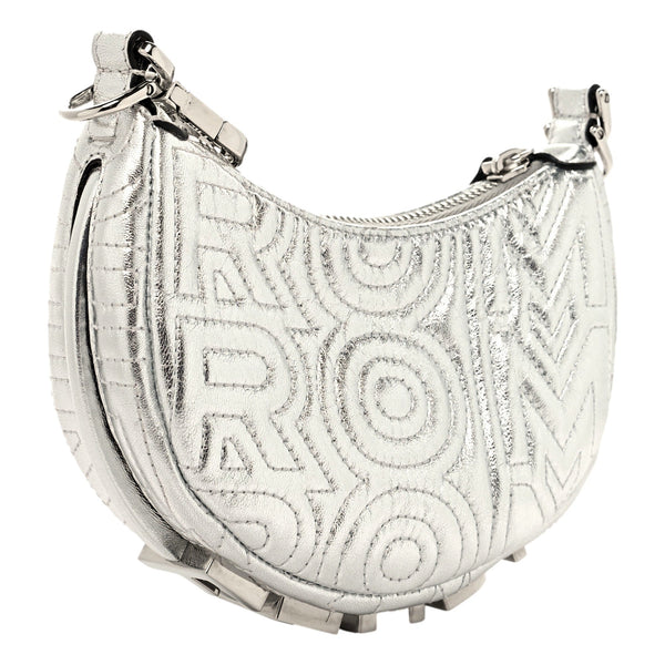 x Marc Jacobs Fendigraphy Silver Mini Hobo Leather Bag