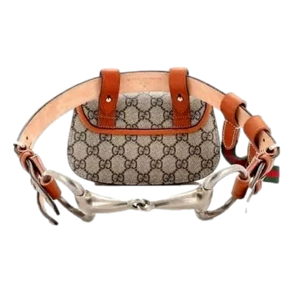 GG Supreme Monogram Web Bamboo 1947 Mini Belt Bag In Beige 75