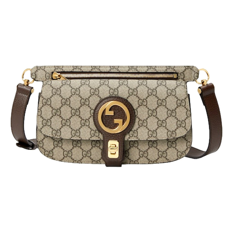 GG Supreme Blondie Canvas Belt Bag Brown Beige Size 70