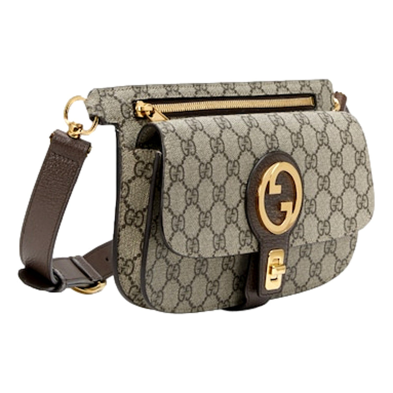 GG Supreme Blondie Canvas Belt Bag Brown Beige Size 70