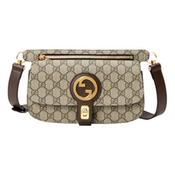 GG Supreme Blondie Canvas Belt Bag Brown Beige Size 70
