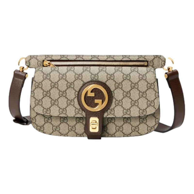 GG Supreme Blondie Canvas Belt Bag Brown Beige Size 70