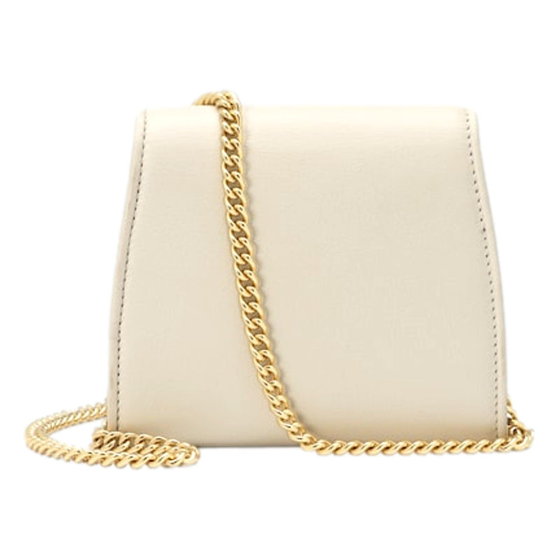 GG Blondie Medium Ivory Leather Wallet On A Chain