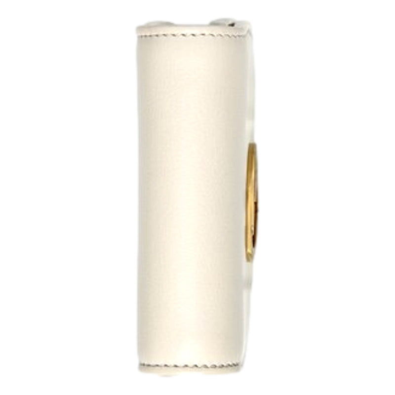GG Blondie Medium Ivory Leather Wallet On A Chain