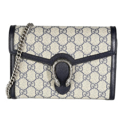 Navy GG Supreme Canvas Mini Dionysus Chain Wallet