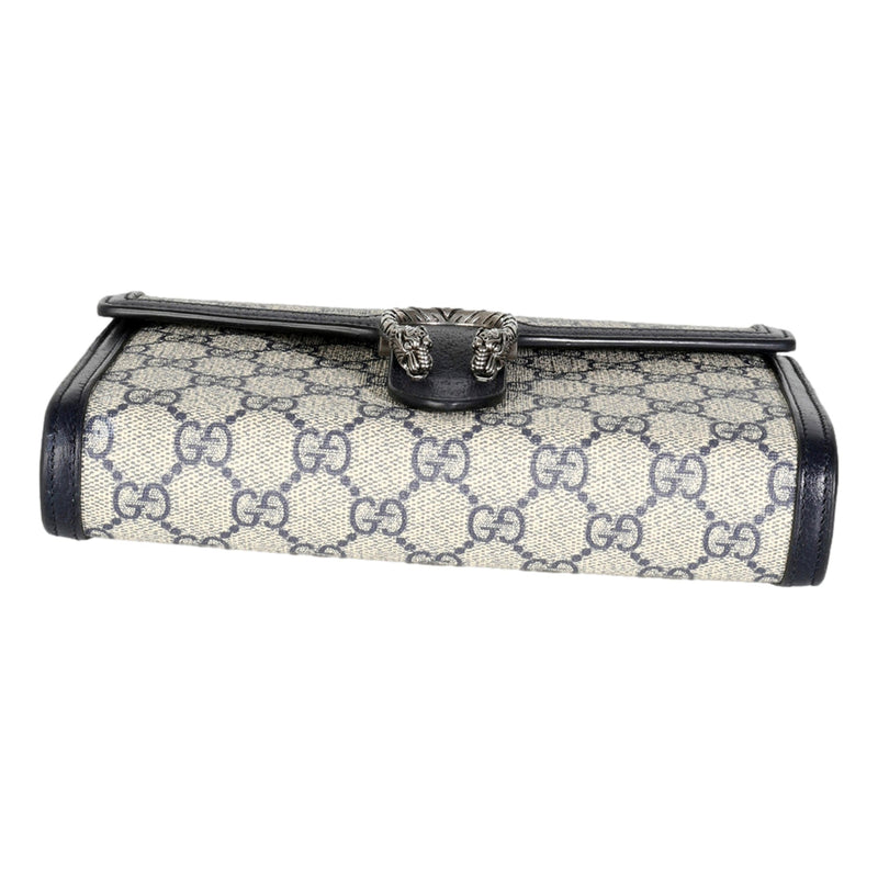 Navy GG Supreme Canvas Mini Dionysus Chain Wallet
