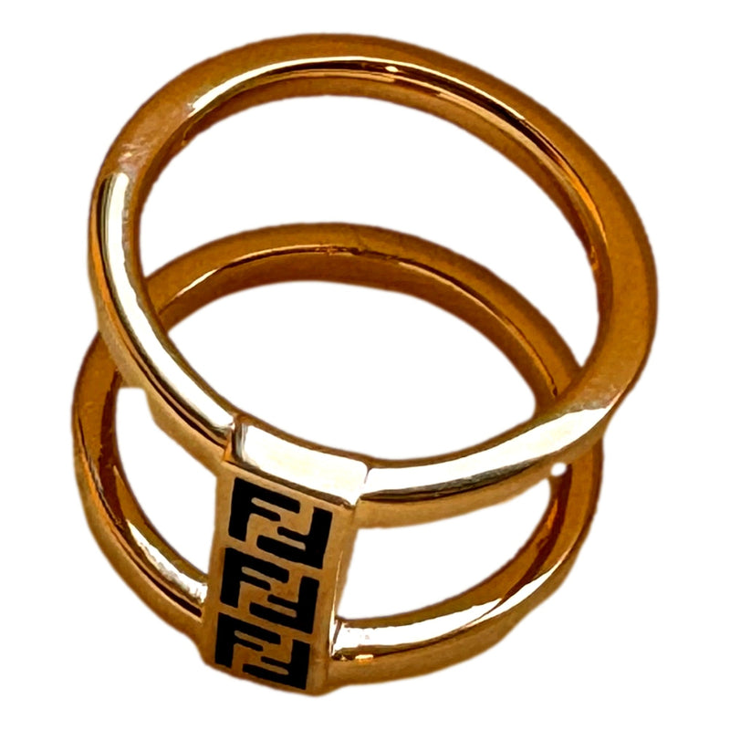 FF Oro Soft Logo Black and Gold Ring Medium