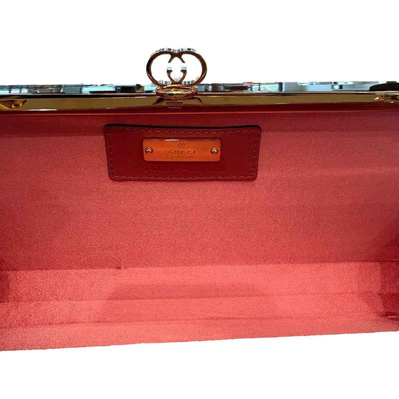 Broadway Embellished Sequins and Crystals Red Green Pink Chain Shoulder Bag Clutch