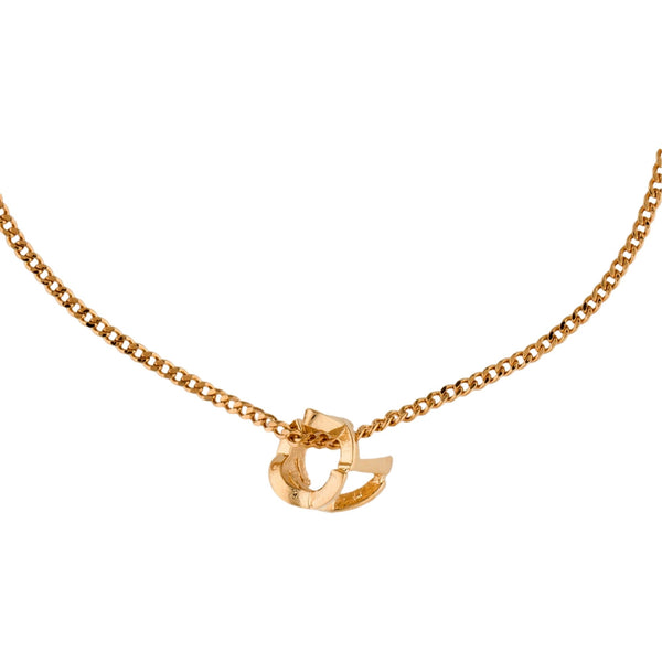 Monogram Twist Gold Metal Chain Bracelet