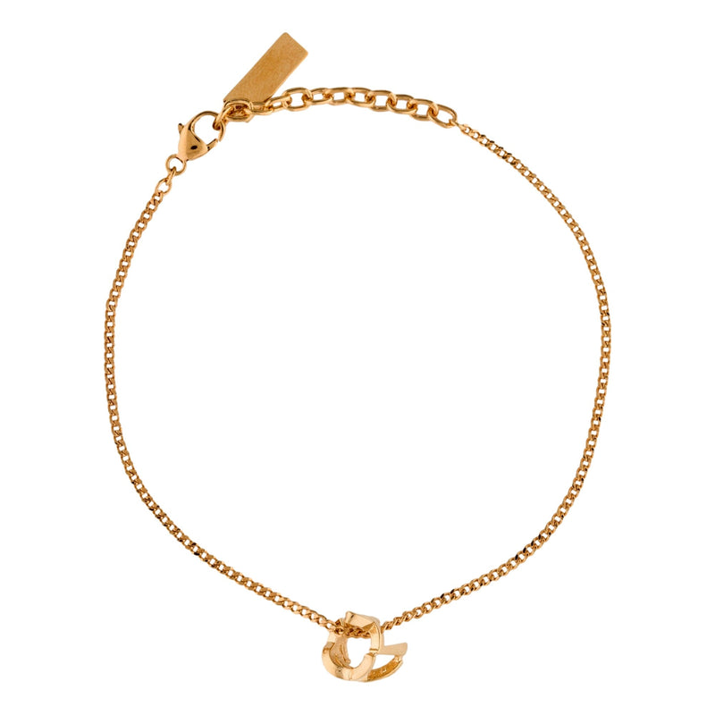 Monogram Twist Gold Metal Chain Bracelet