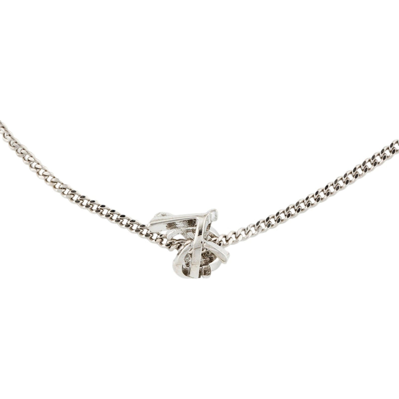 Monogram Twist Silver Metal Chain Bracelet