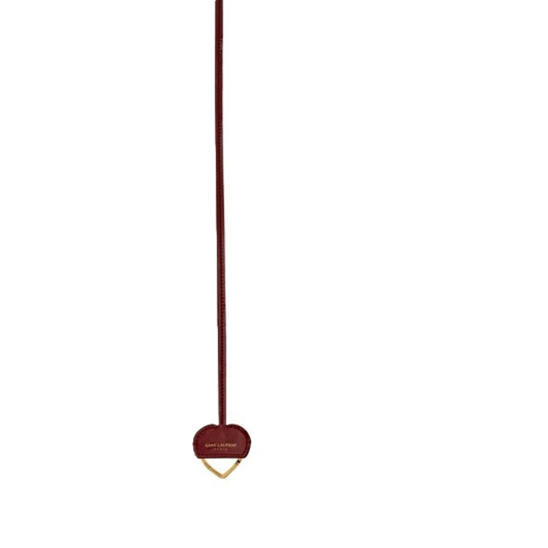 Opyum Red Patent Leather Heart Keyring Necklace