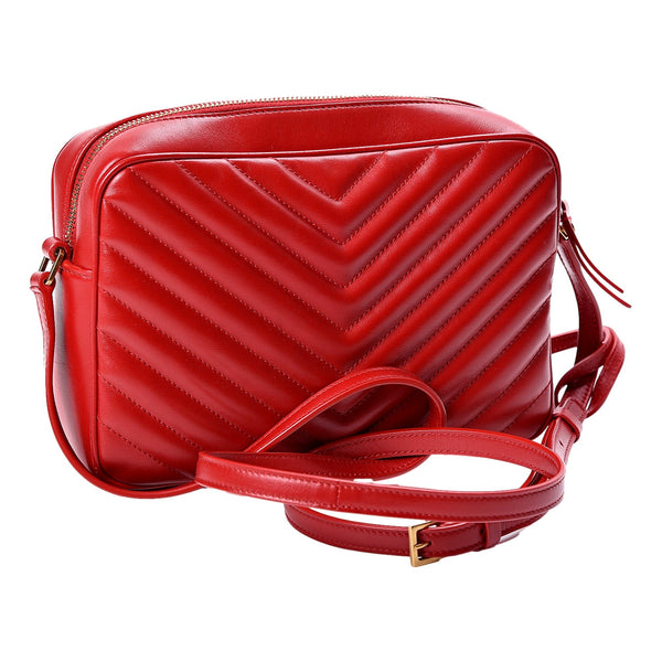 Calfskin Matelassé Monogram Lou Camera Bag Rouge Eros