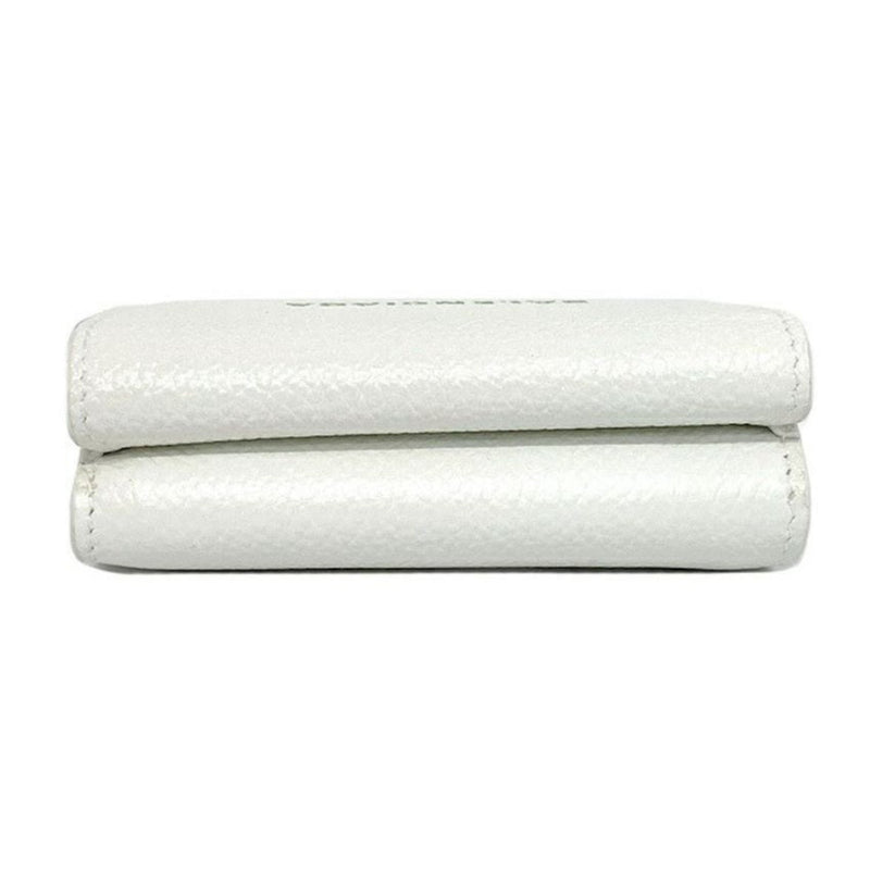 Everyday White Leather Logo Mini Trifold Wallet