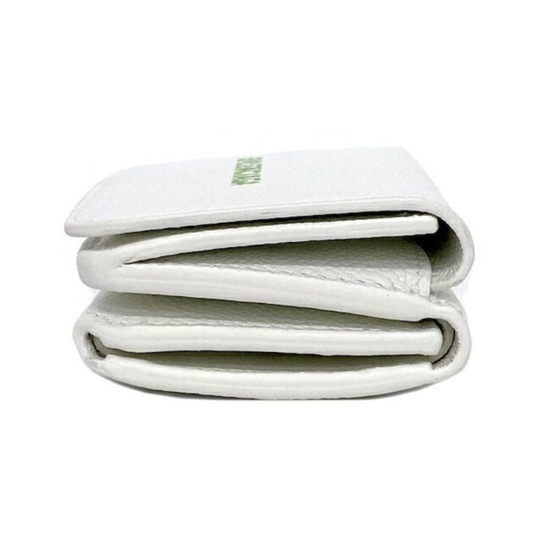 Everyday White Leather Logo Mini Trifold Wallet