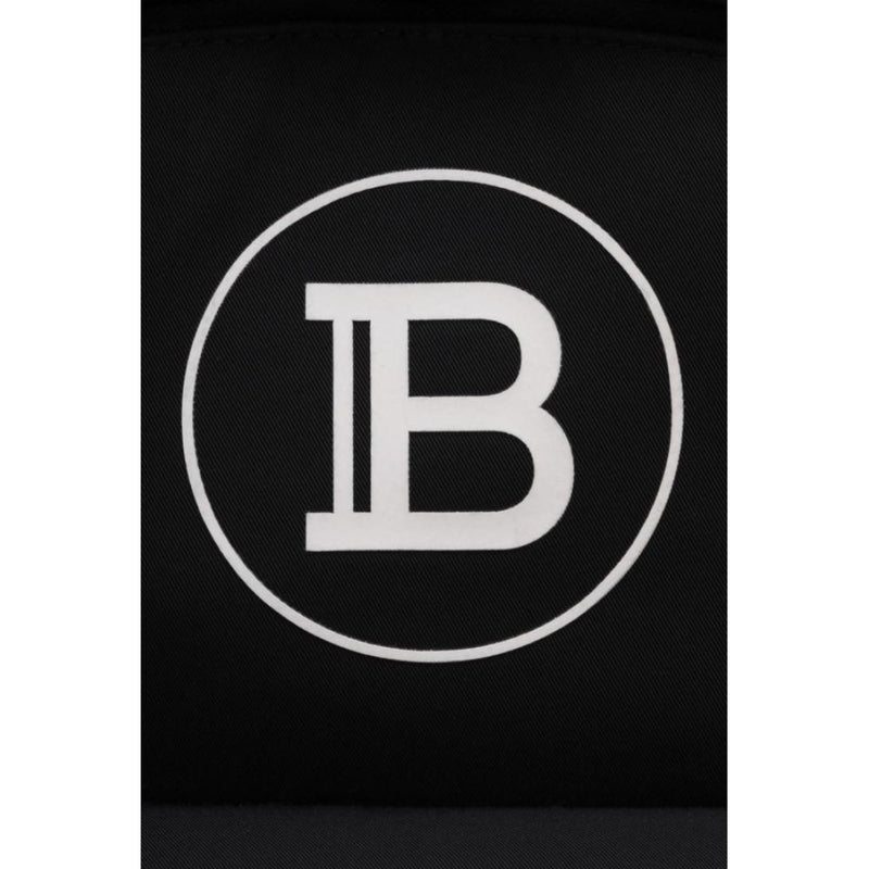B-Back Black Nylon White Logo Backpack