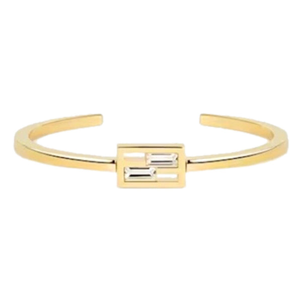 Baguette Crystal and Gold Small Cuff Bracelet