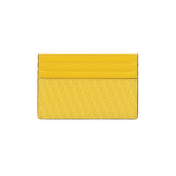 FF Logo Print Sunflower Yellow Leather Card Case