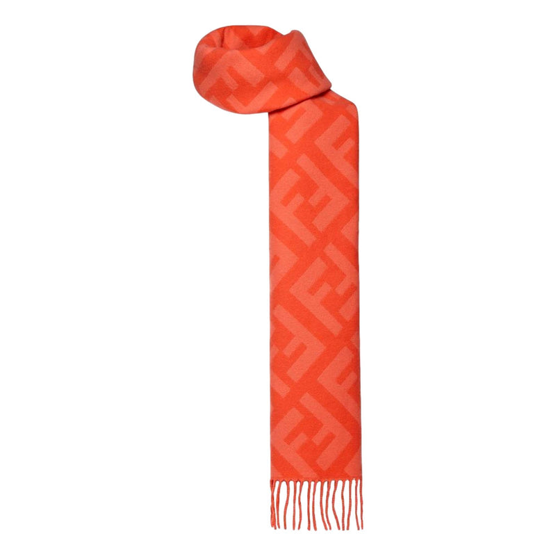 FF Print Tulip Woven Cashmere Fringe Scarf