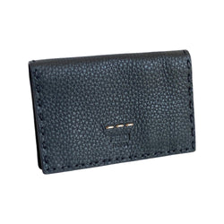 Selleria Gray Calf Leather Vertical Bifold Wallet