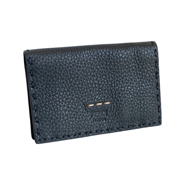 Selleria Gray Calf Leather Vertical Bifold Wallet
