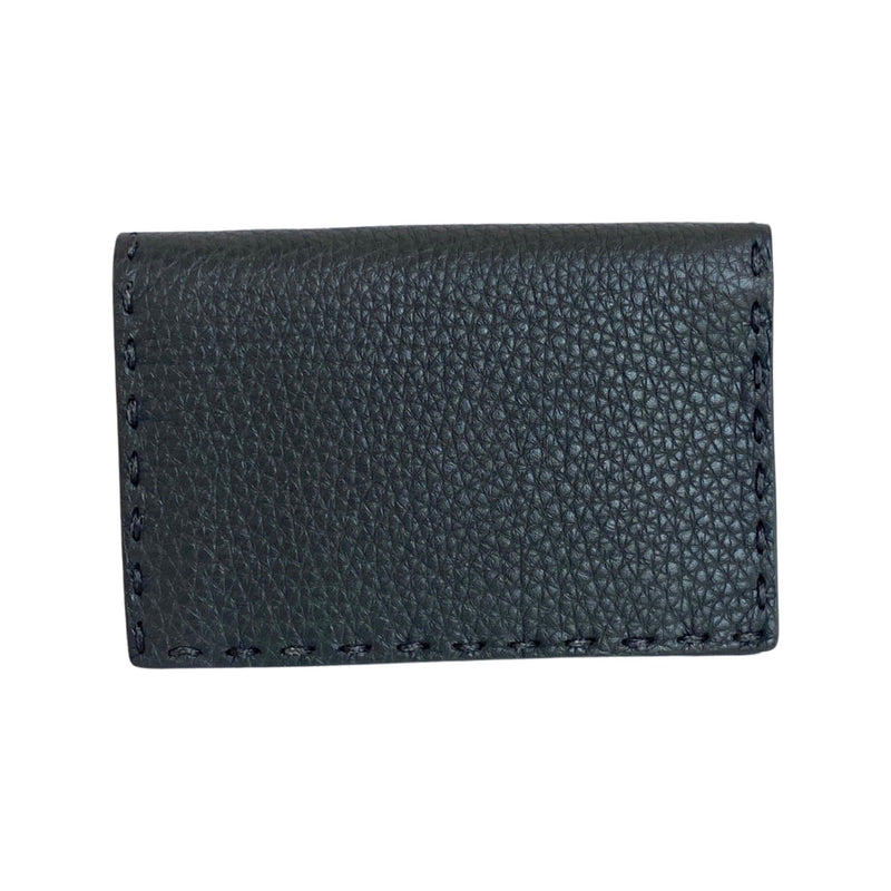Selleria Gray Calf Leather Vertical Bifold Wallet