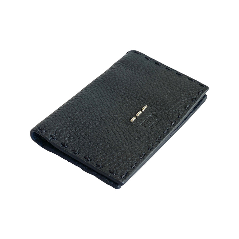 Selleria Gray Calf Leather Vertical Bifold Wallet