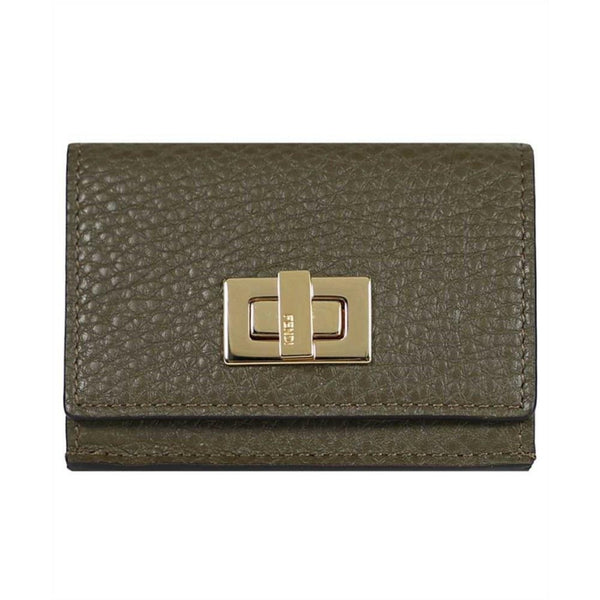 Selleria Leather Avocado Green Micro Trifold Wallet