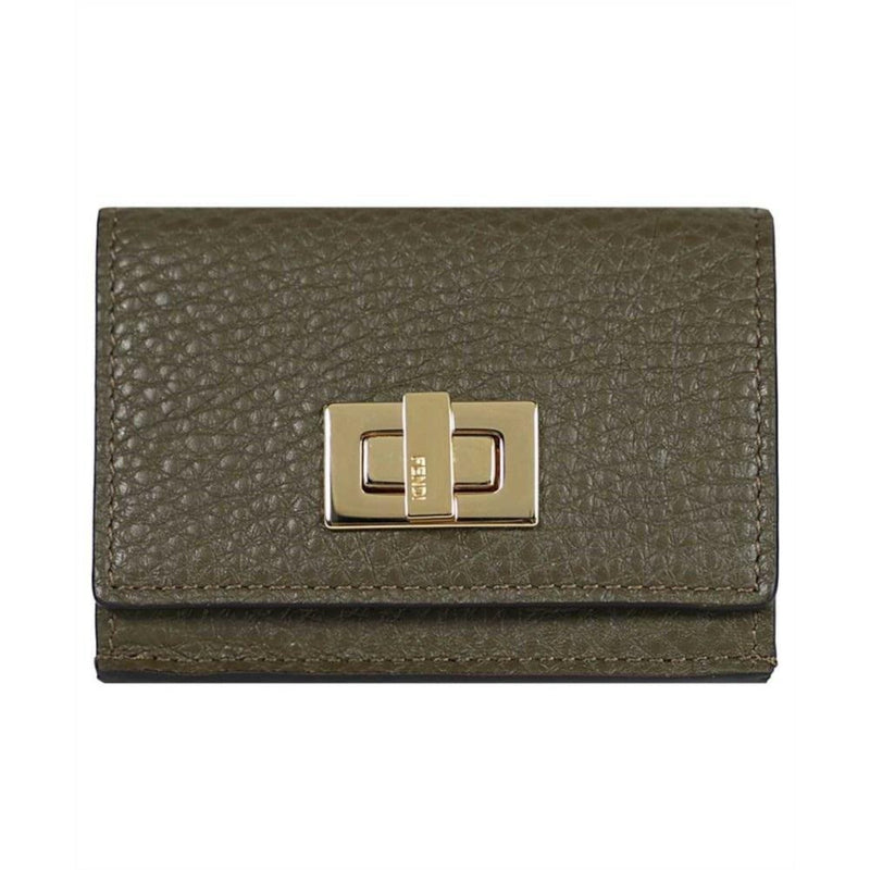 Selleria Leather Avocado Green Micro Trifold Wallet