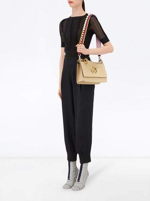 Strap You Pearl Embellished Black Cherry Lemon Shoulder Strap