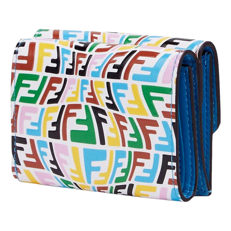 Vertigo Baguette Multicolor Leather Small Trifold Wallet