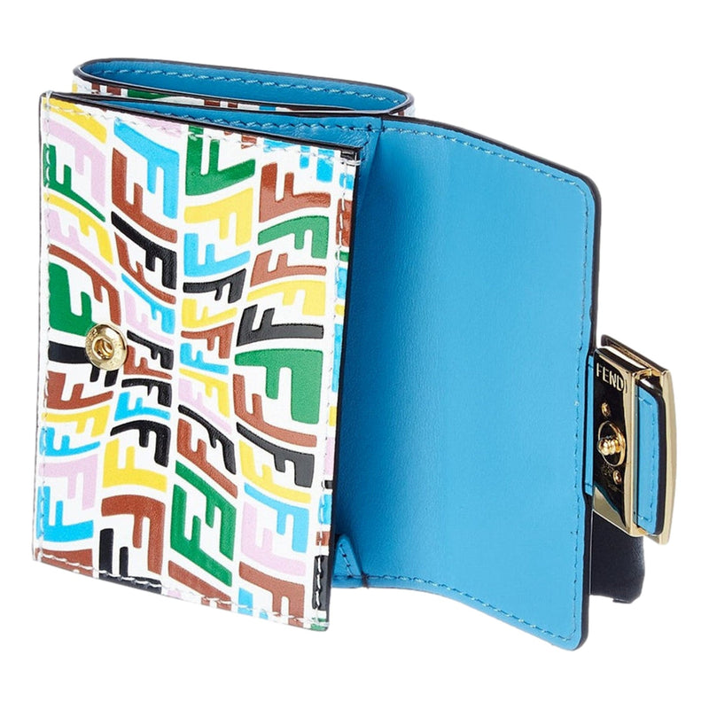 Vertigo Baguette Multicolor Leather Small Trifold Wallet