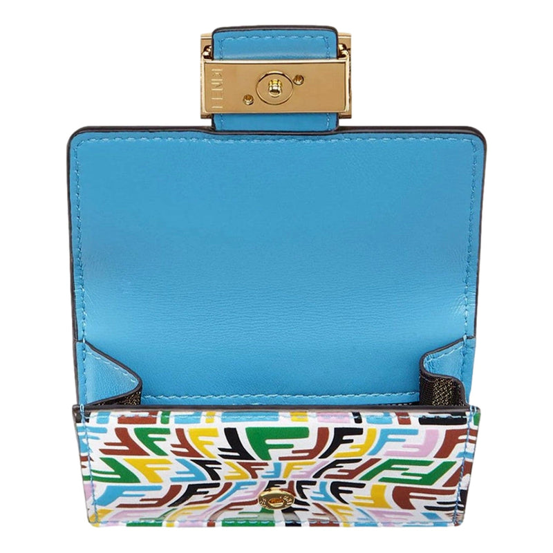 Vertigo Baguette Multicolor Leather Small Trifold Wallet