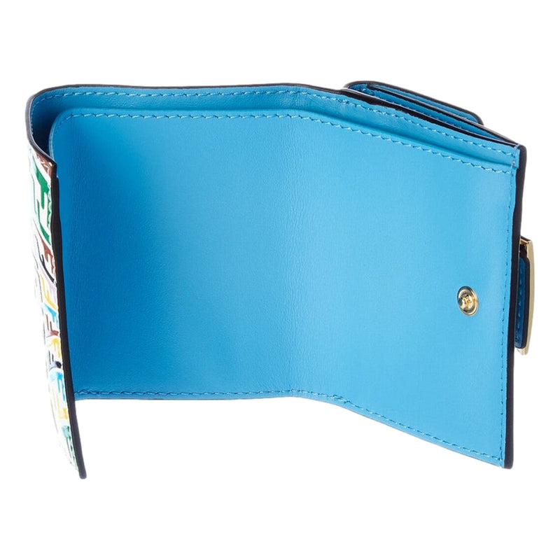 Vertigo Baguette Multicolor Leather Small Trifold Wallet