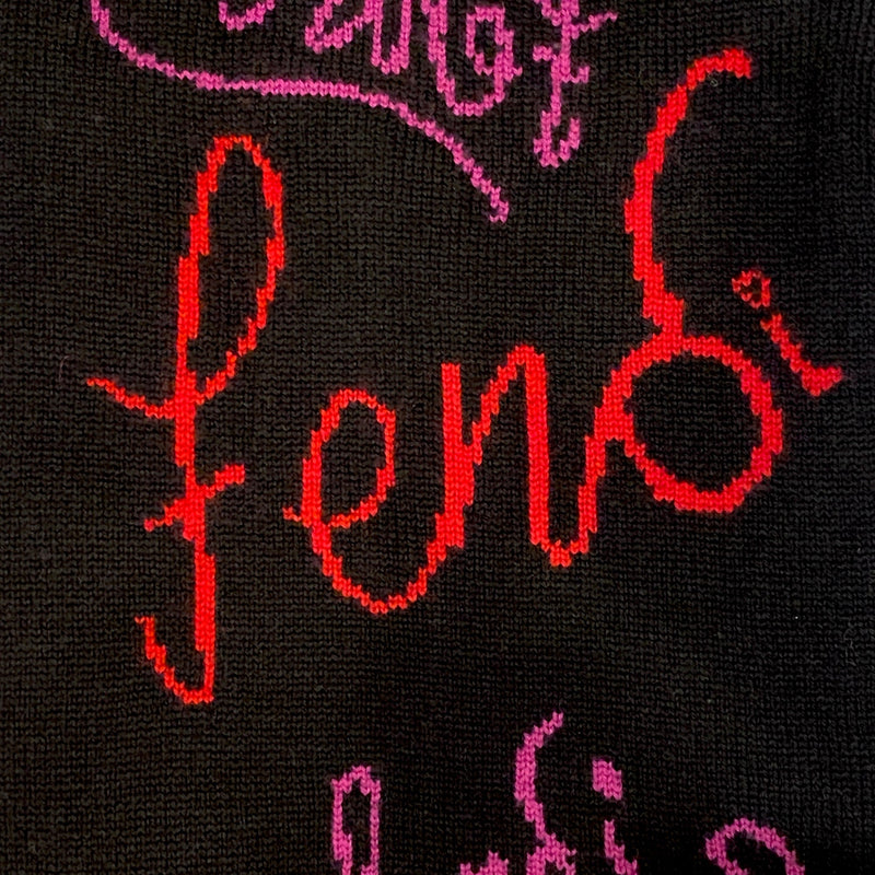 x Noel Felding Motif Nero Woven Wool Scarf