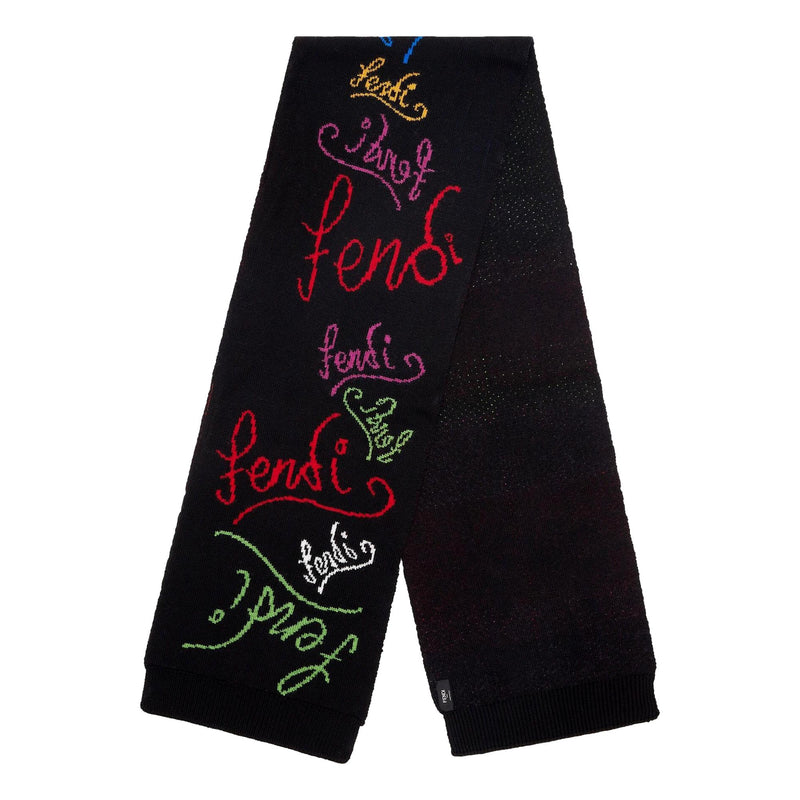 x Noel Felding Motif Nero Woven Wool Scarf
