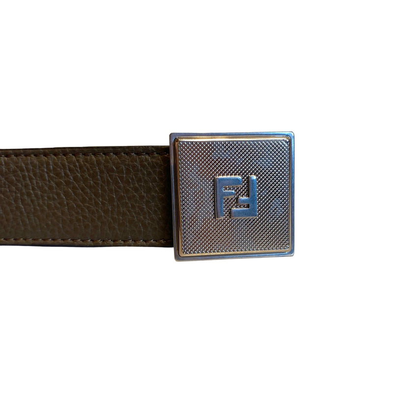Men's Yellow Brown Reversible Grained Leather Belt 100
