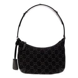 Women's Horsebit Slim Small Shoulder Bag in Black