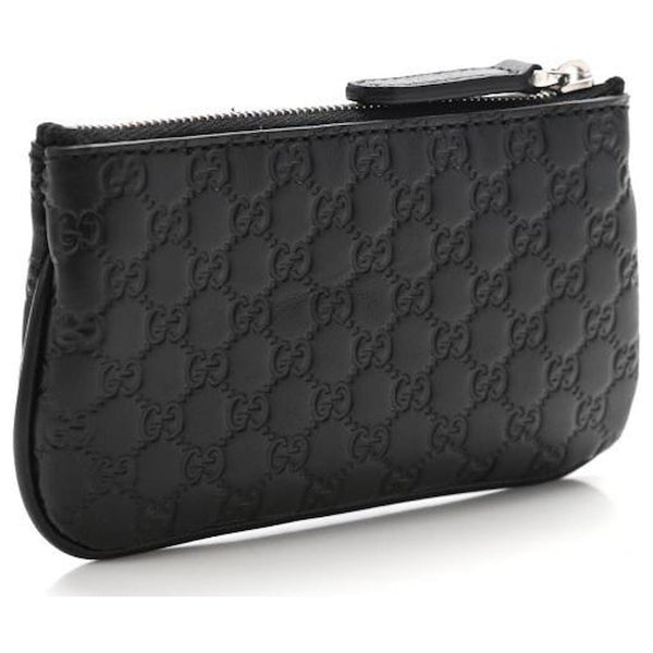 Micro GG Black Leather Key Case
