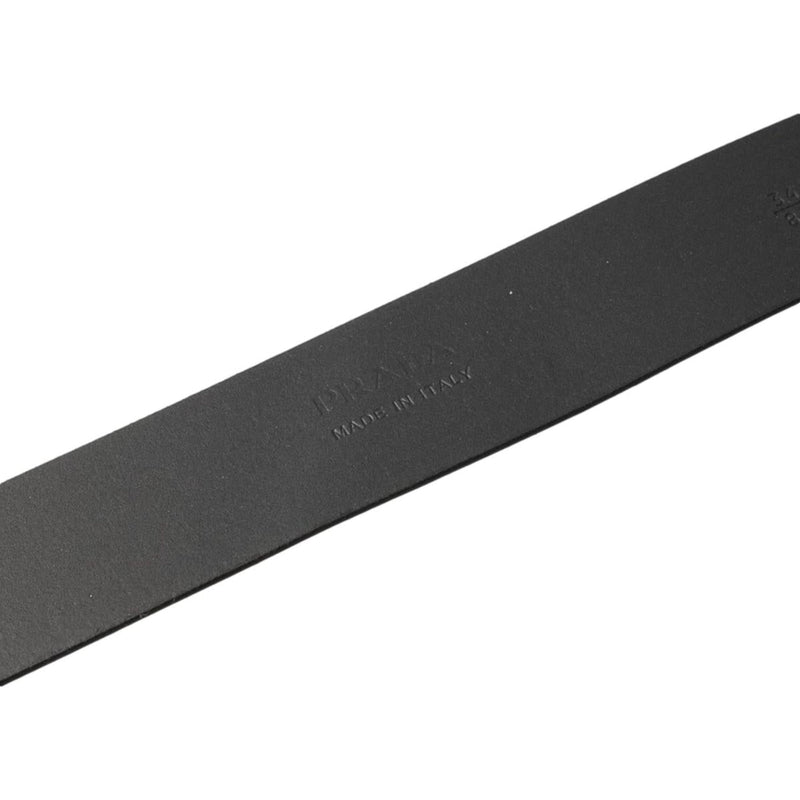 Mens Navy Blue Saffiano Leather Belt Brushed Silver Buckle 105/42