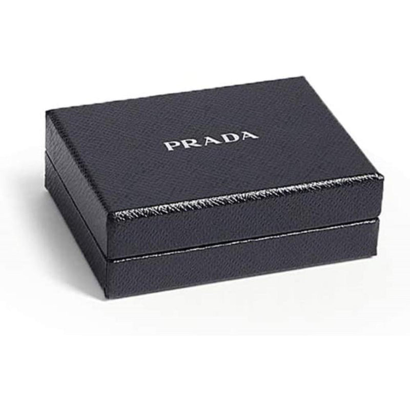 Nero Black Vitello Leather Card Holder Triangle Logo