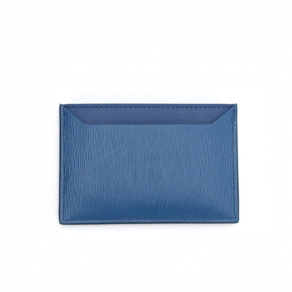 Vitello Move Cobalt Blue Leather Small Card Case Wallet