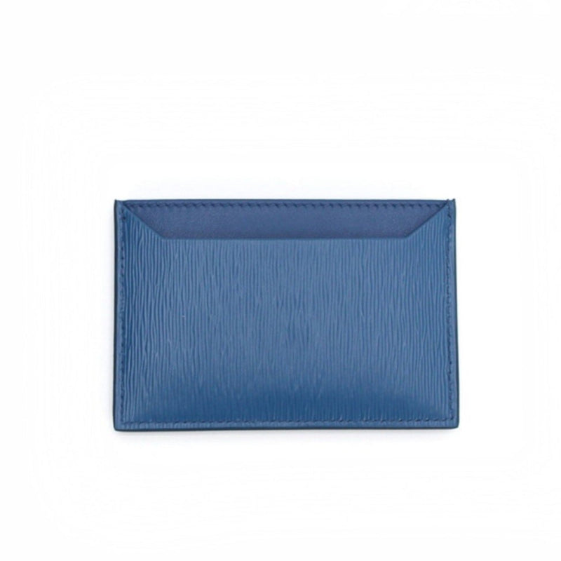 Vitello Move Cobalt Blue Leather Small Card Case Wallet
