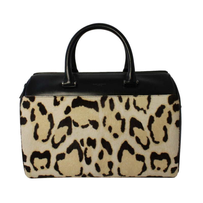 12 Hour Calfskin Leather Pony Hair Duffle Bag